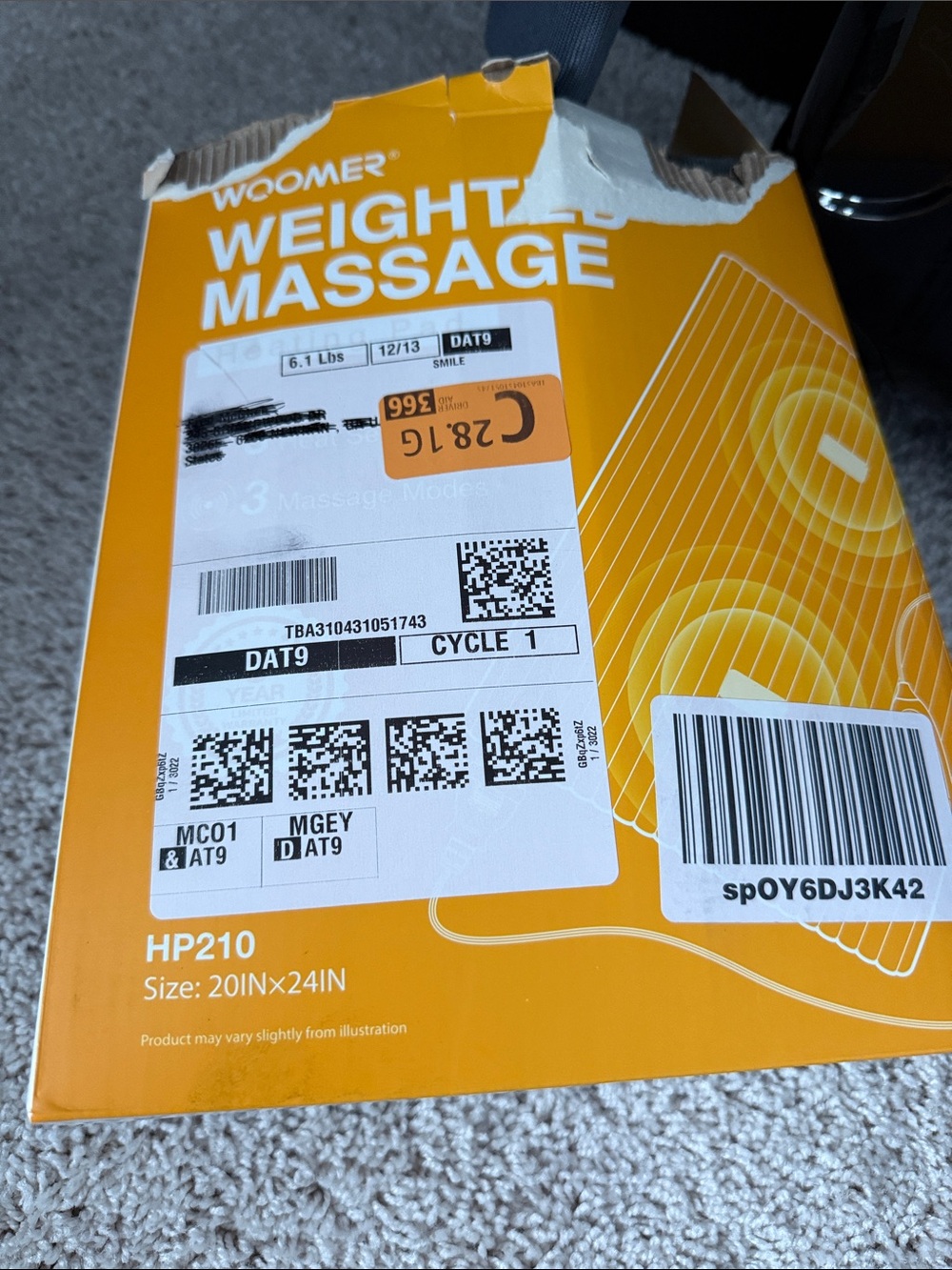 *Brand New * WOOMER Weight Massage HP210 in Gray